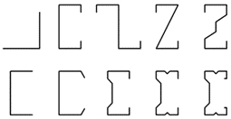 Typical cold-formed sections for individual members
