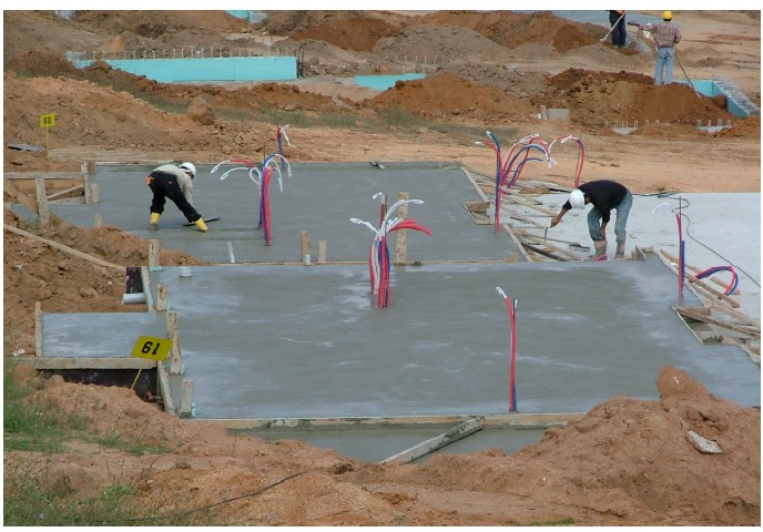 Construction of a typical foundation